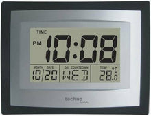 Carica l'immagine nel visualizzatore di Gallery, Orologio da parete con misurazione della temperatura, Data e giorno, Schermo LCD