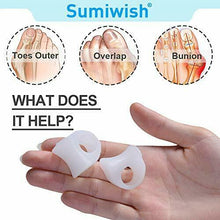 Carica l'immagine nel visualizzatore di Gallery, Sumiwish [10x] Separatore Dita Piede, Alluce Valgo Correttore, Gel White