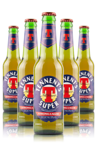 Tennent's Super Cassa da 24 bottiglie x 33cl