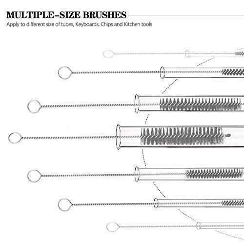 10 Pezzi Scovolino per Bottiglie, Set Di Spazzola Bottiglia Nylon Pulisci  Bottig