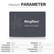 Carica l&#39;immagine nel visualizzatore di Gallery, KingDian 240GB-Disco 128 m Cache SATAIII disk SSD Solid State S280 240 GB