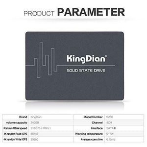 KingDian 240GB-Disco 128 m Cache SATAIII disk SSD Solid State S280 240 GB