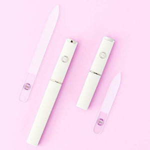 Lima per unghie in vetro di alta qualità, con custodia Clear - set of 2