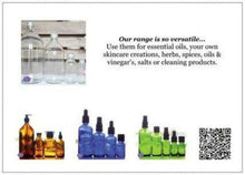 Carica l&#39;immagine nel visualizzatore di Gallery, confezione da 2 - 100ml bottiglie di vetro blu con bianco ATOMIZZATORE...