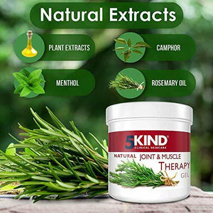 Gel Antidolorifico Naturale 5Kind per Articolazioni e Muscoli ad Azione...