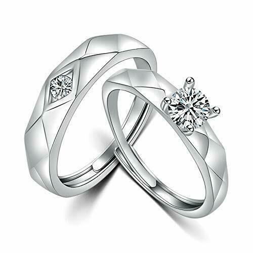 24 JOYAS - coppia di anelli regolabili, collezione Amore, fedi per...