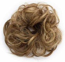 Carica l&#39;immagine nel visualizzatore di Gallery, Chignon elastico per capelli con capelli finti color biondo cenere da 30 g, Coda