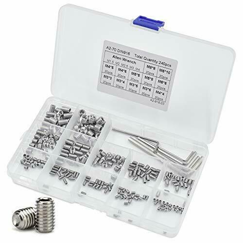 240 Pz Viti Senza Testa M3 M4 M5 M6 M8 Vite Grani in Acciaio INOX con Brugola