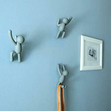 Carica l'immagine nel visualizzatore di Gallery, Umbra Buddy Set di 3 ganci decorativi da parete, per giacche, Grigio Scuro