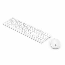 Carica l&#39;immagine nel visualizzatore di Gallery, Tastiera e mouse wireless con ricevitore nano, HP Pavilion 800, Elegante bianco
